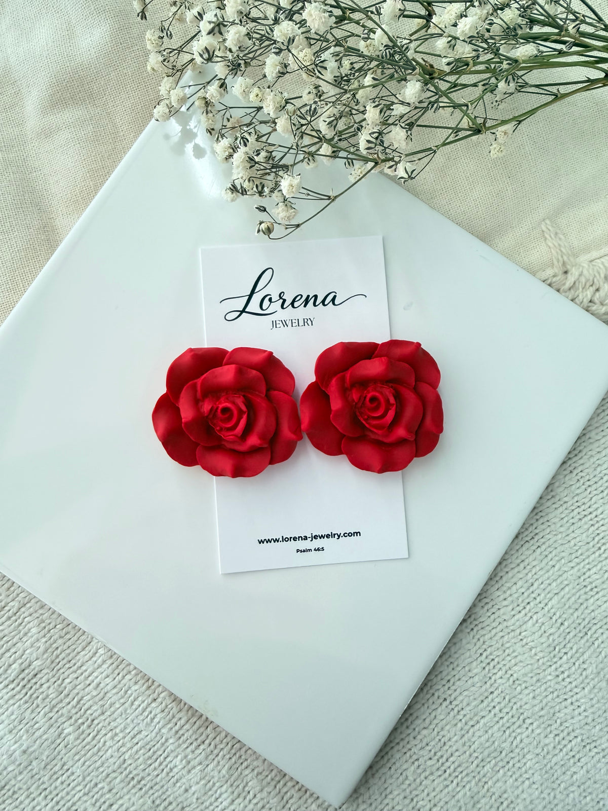 Rosas Rojas Earrings