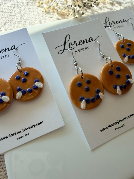 Vampire Diaries Blueberry Prison World Pancake Earrings