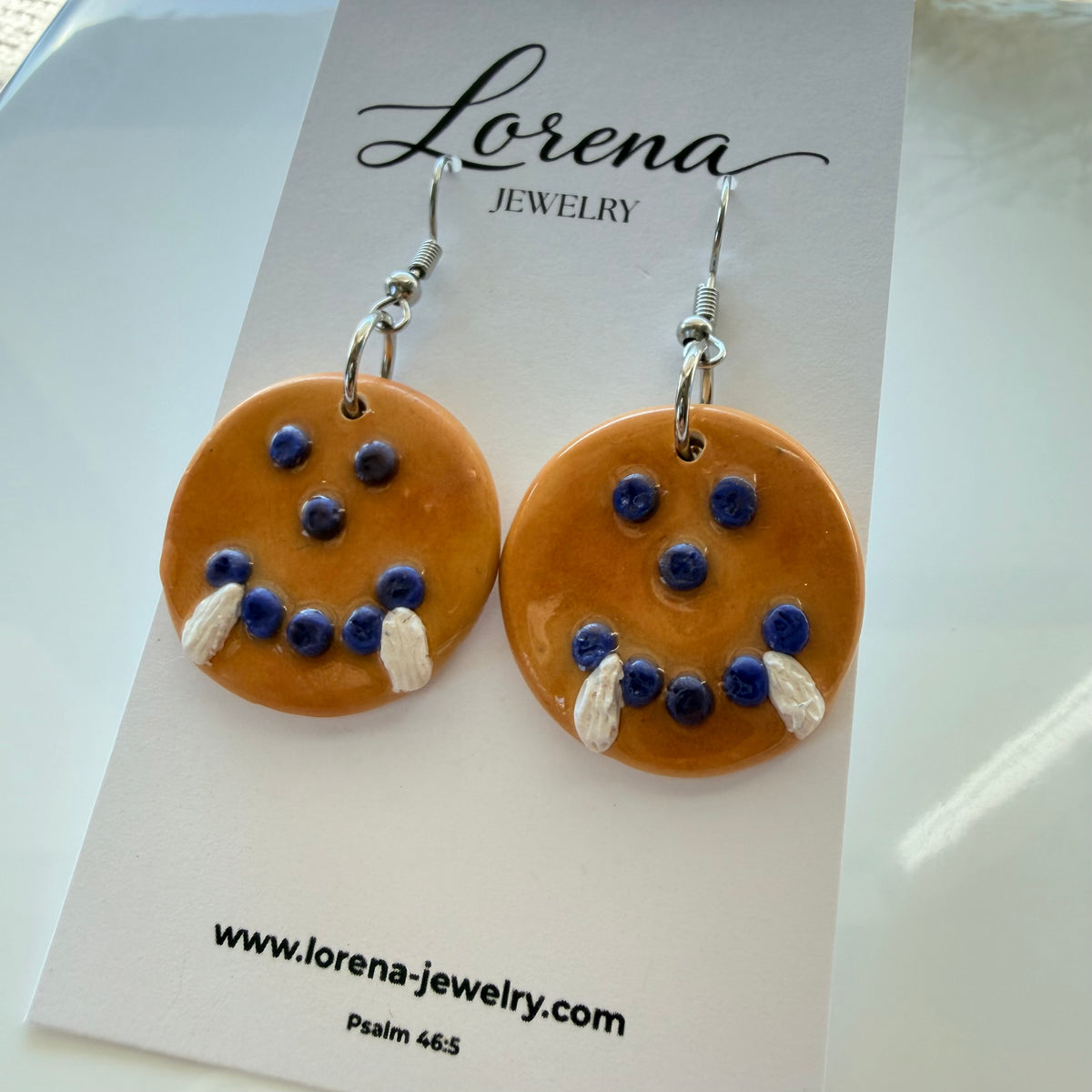 Vampire Diaries Blueberry Prison World Pancake Earrings