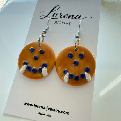 Vampire Diaries Blueberry Prison World Pancake Earrings