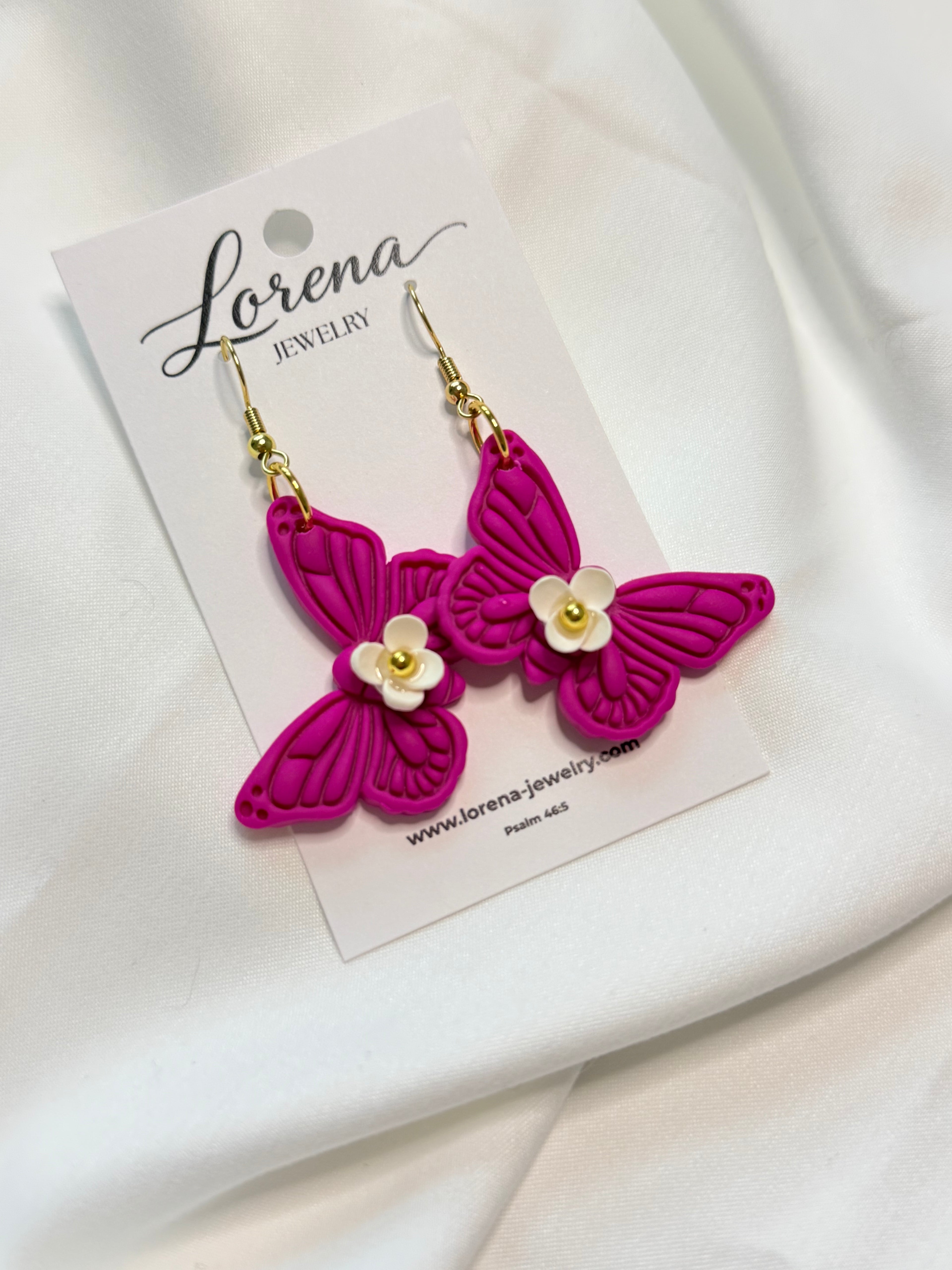 Floral Butterfly Earrings