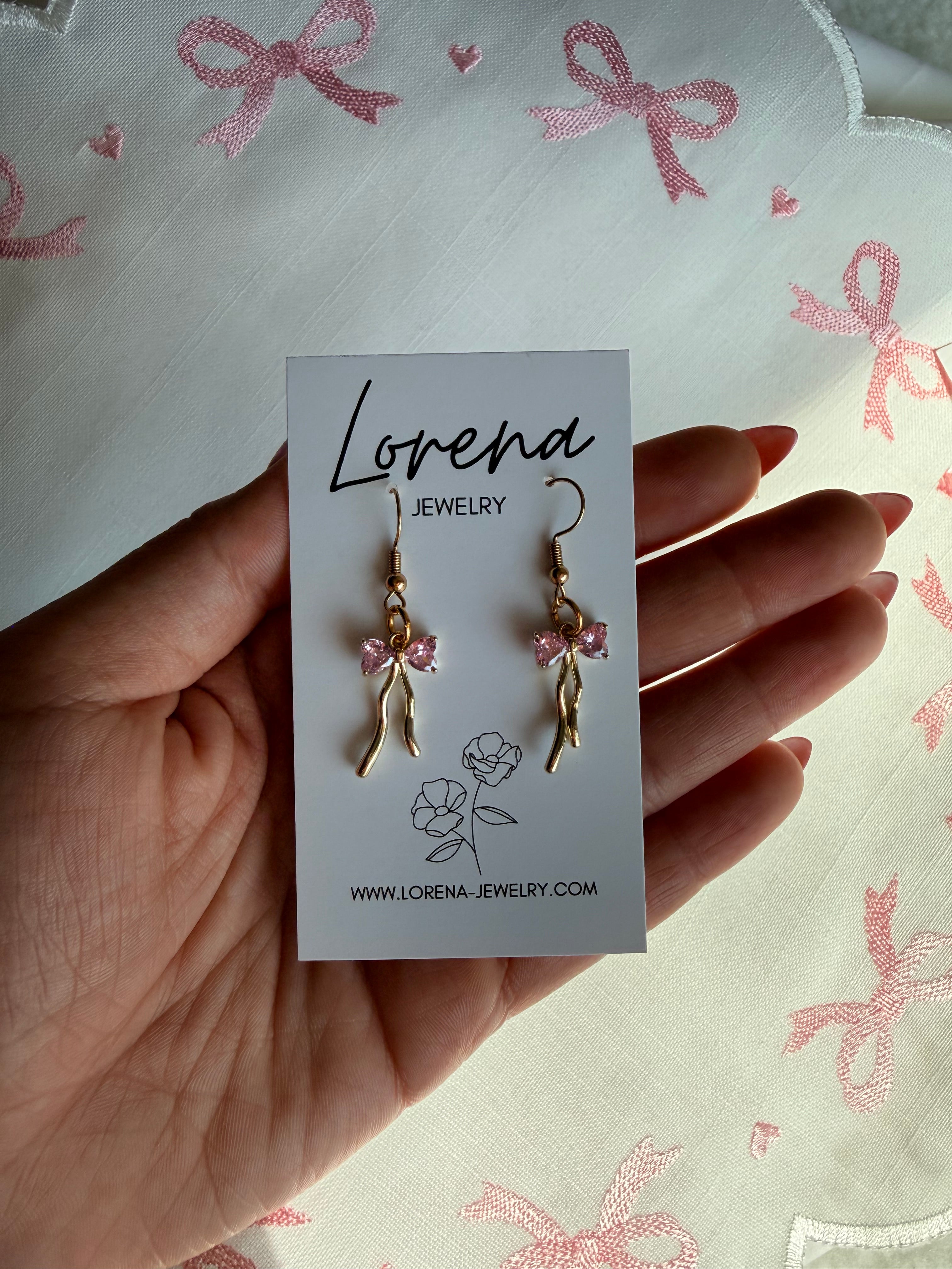 Bow Zirconia Earrings