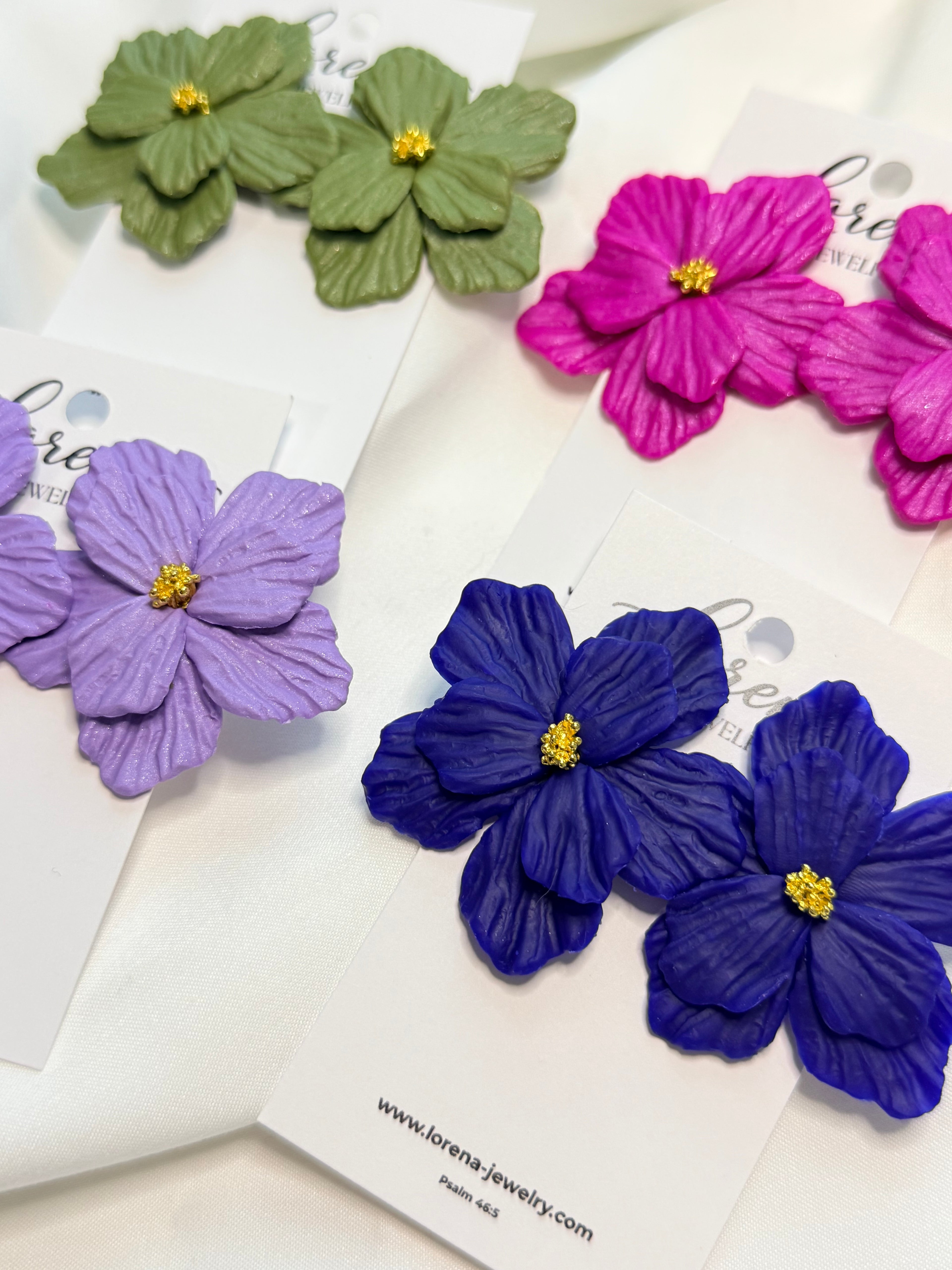 Statement Large Floral Earrings