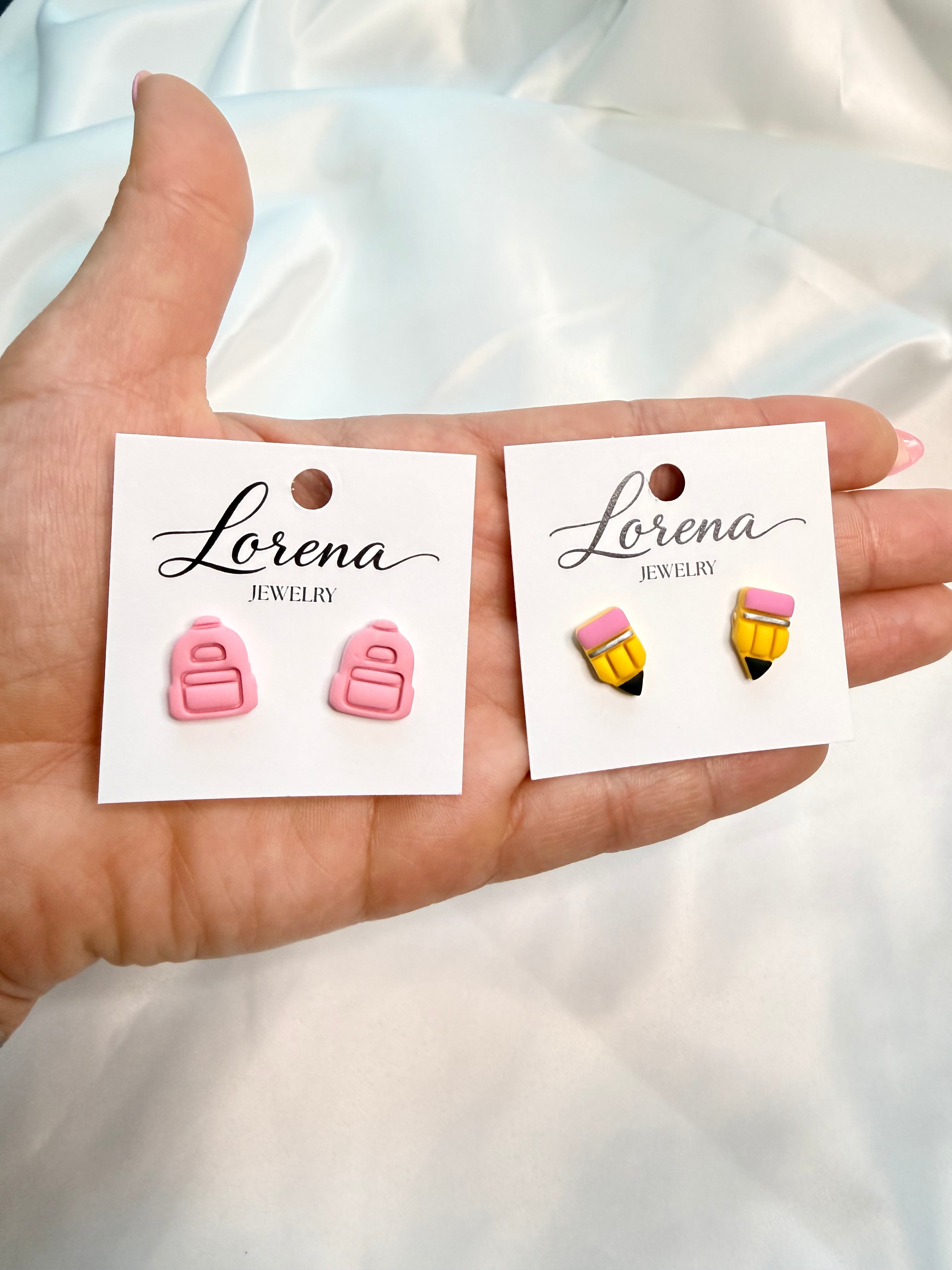 Pencil & Backpack Studs