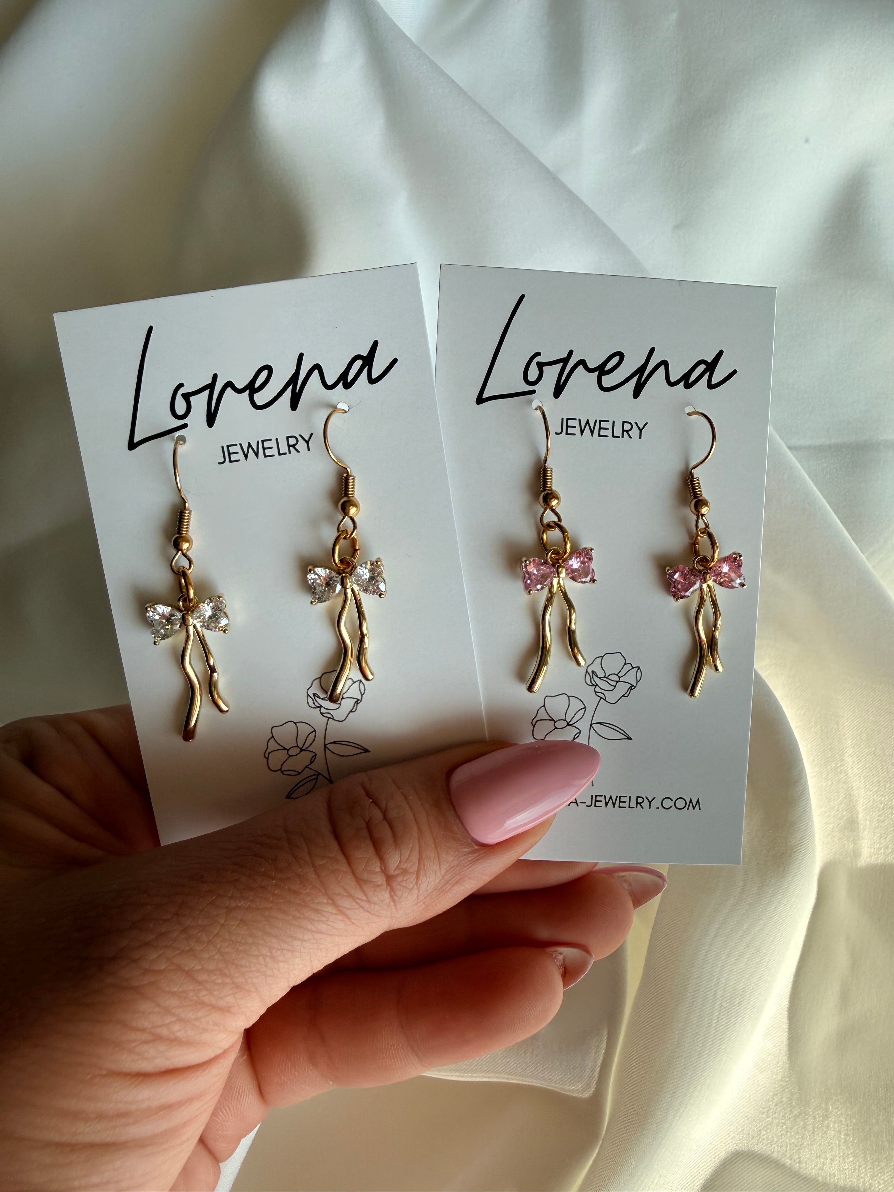 Bow Zirconia Earrings