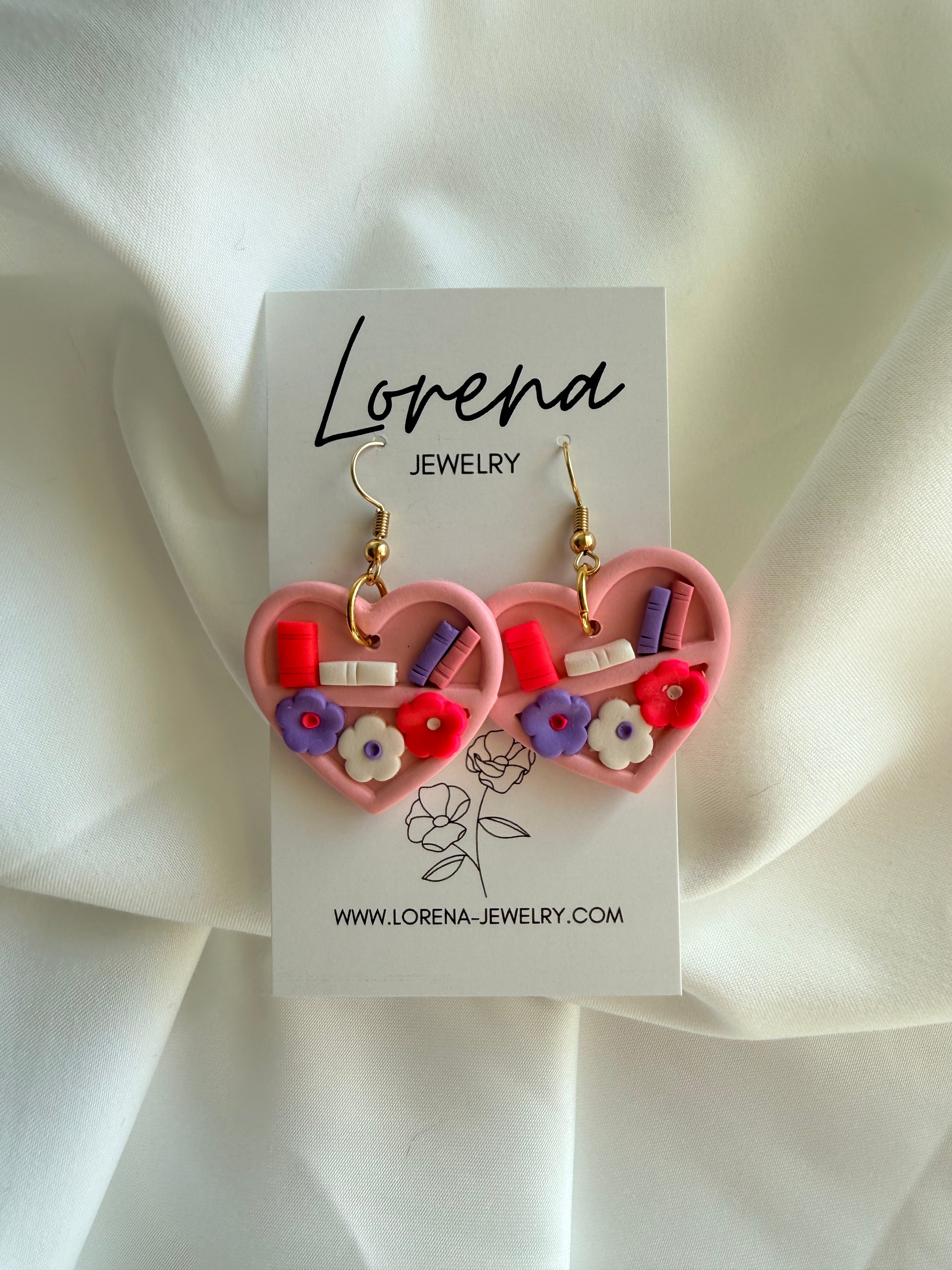 Bookshelf Earrings