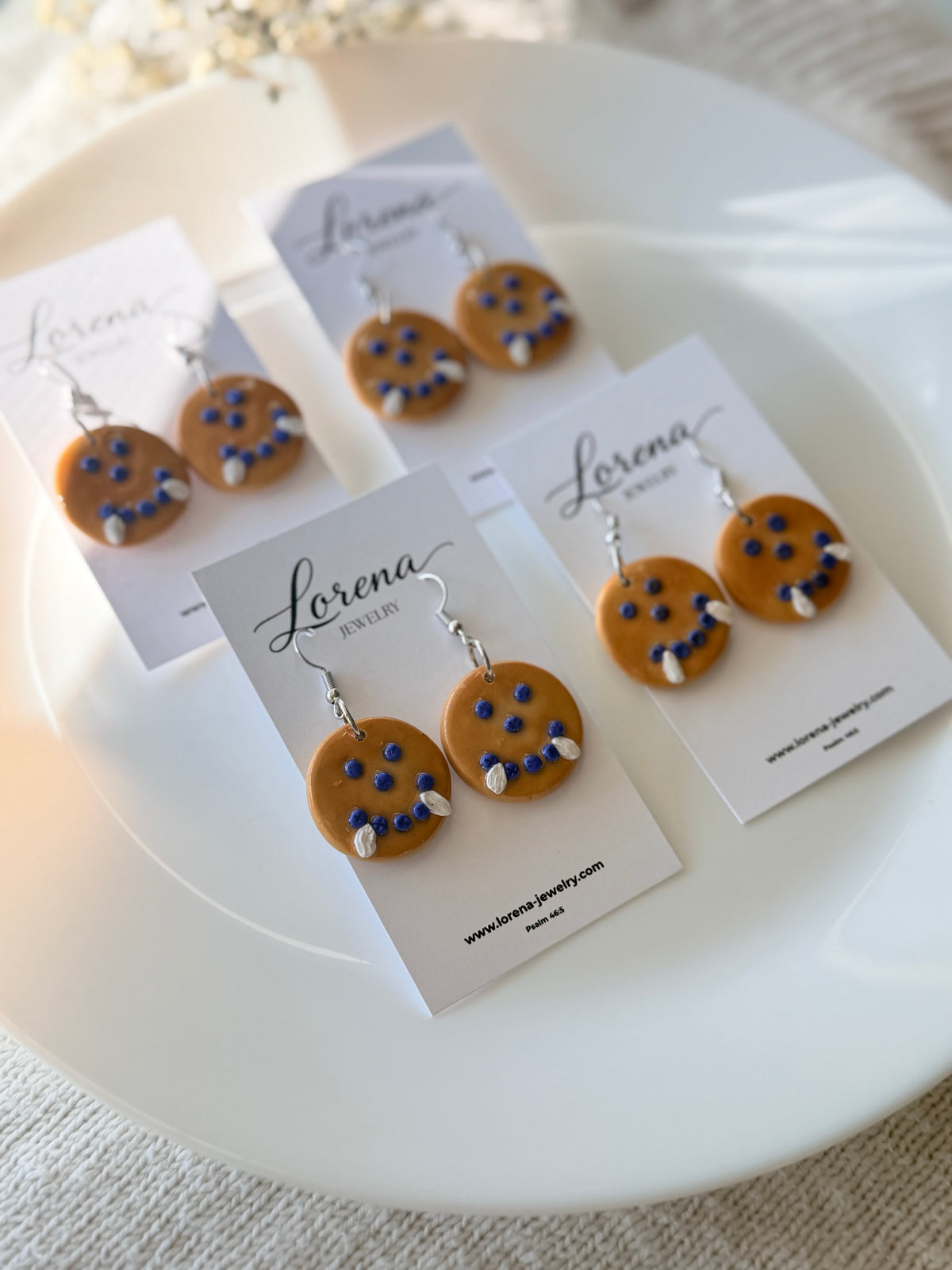 Vampire Diaries Blueberry Prison World Pancake Earrings