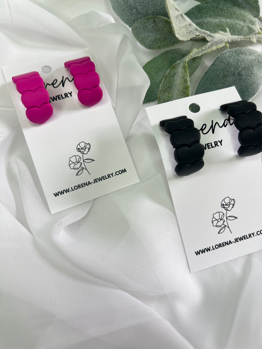 Heart Huggie Earrings