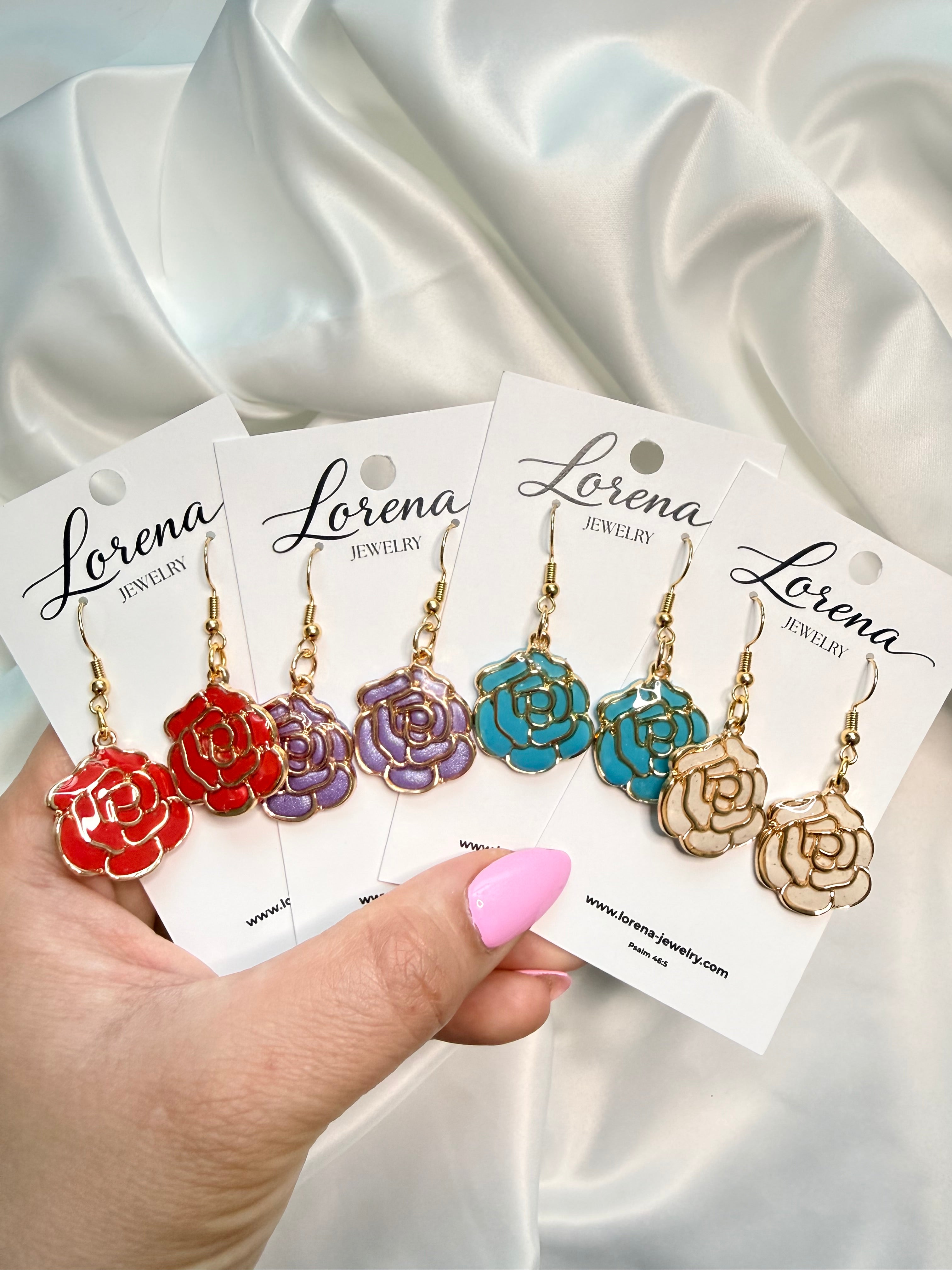 Rose Dangle Earrings