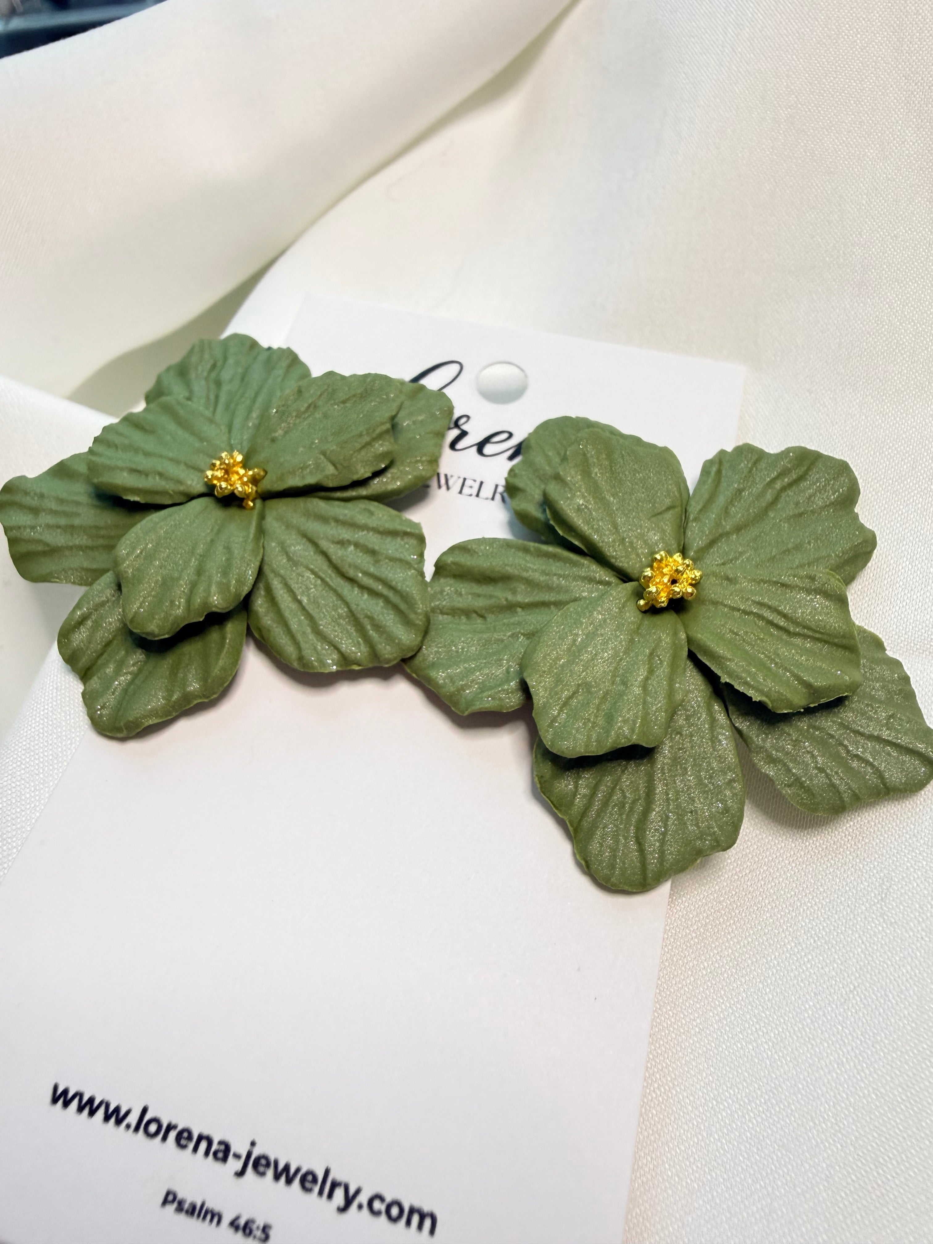 Statement Large Floral Earrings