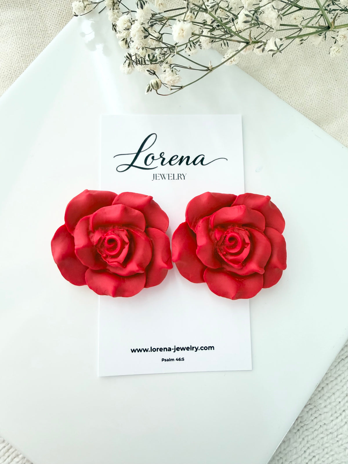Rosas Rojas Earrings