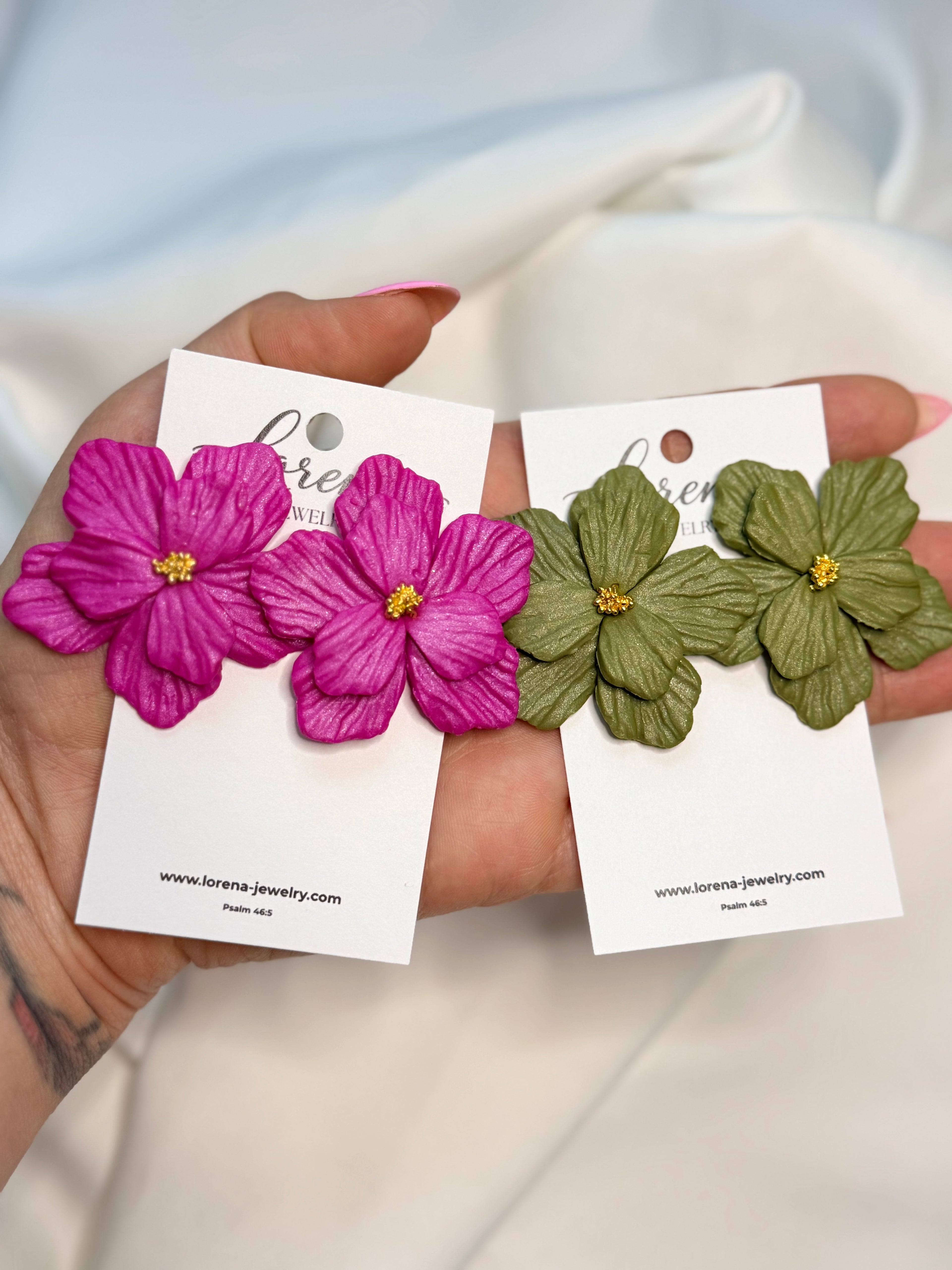 Statement Large Floral Earrings