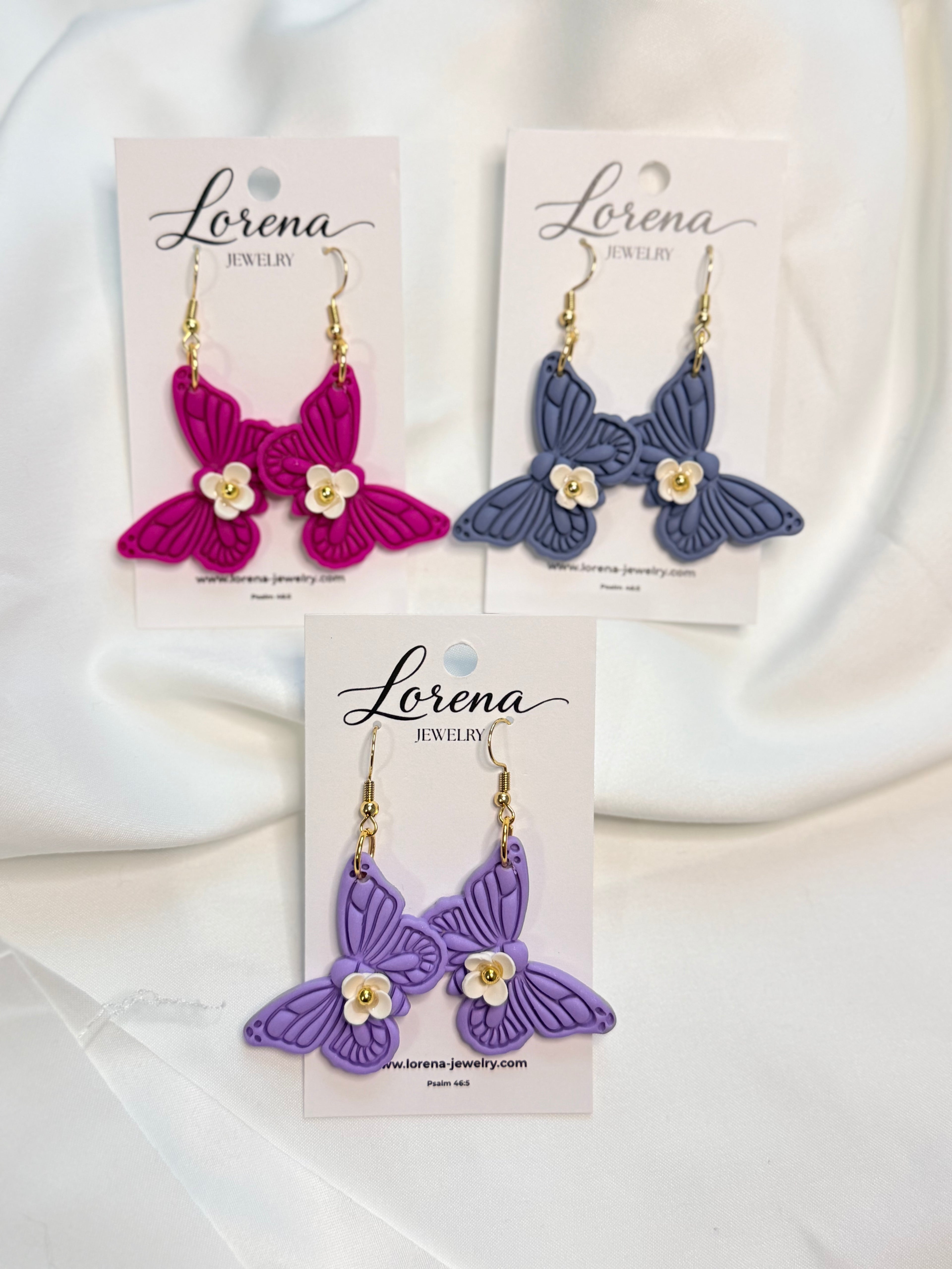 Floral Butterfly Earrings