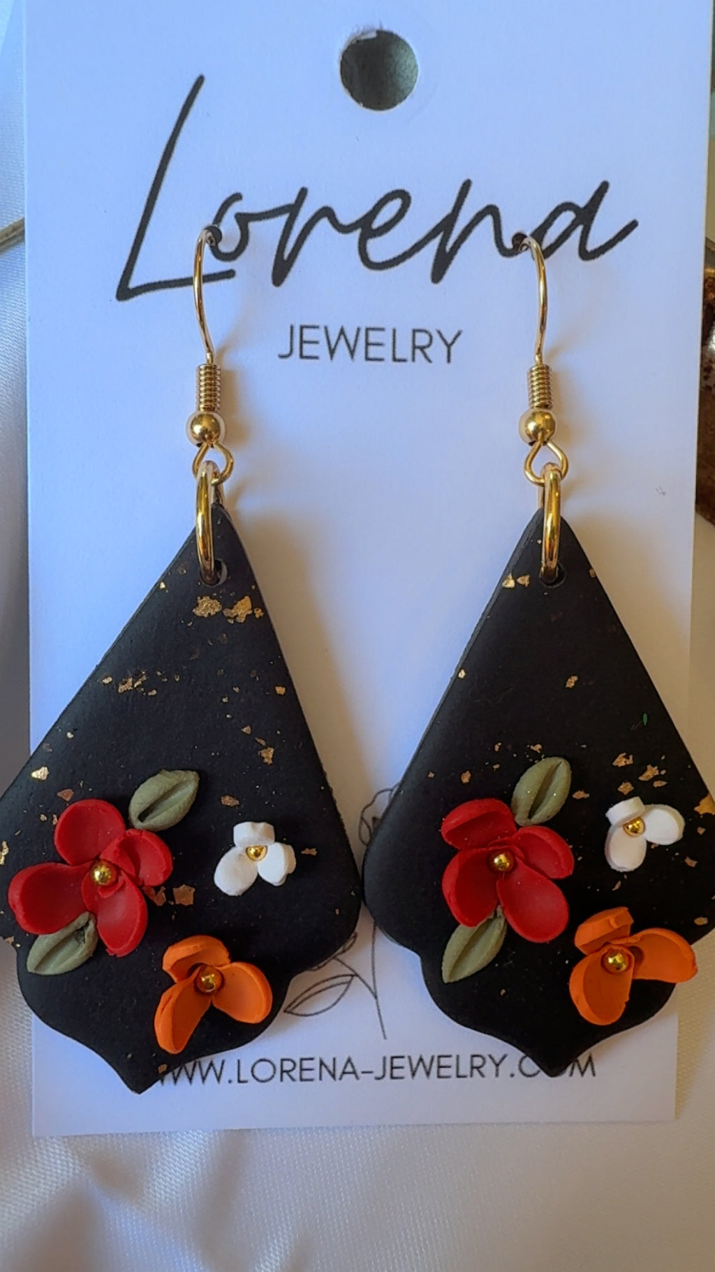 Scarlet (Black and red floral)