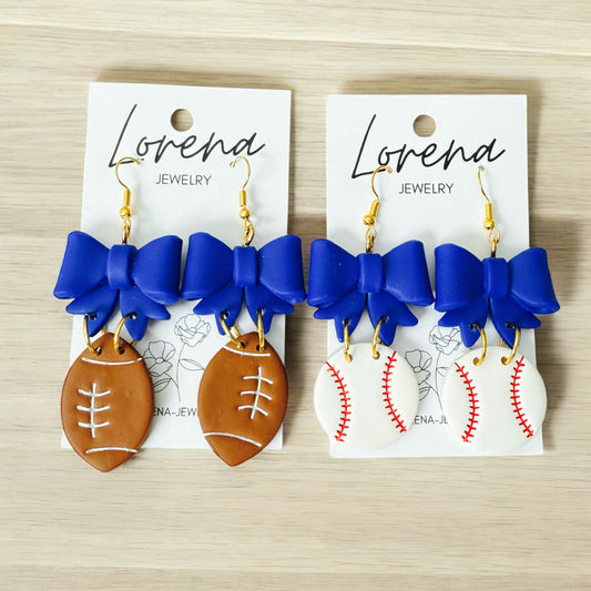 Sport bow earrings