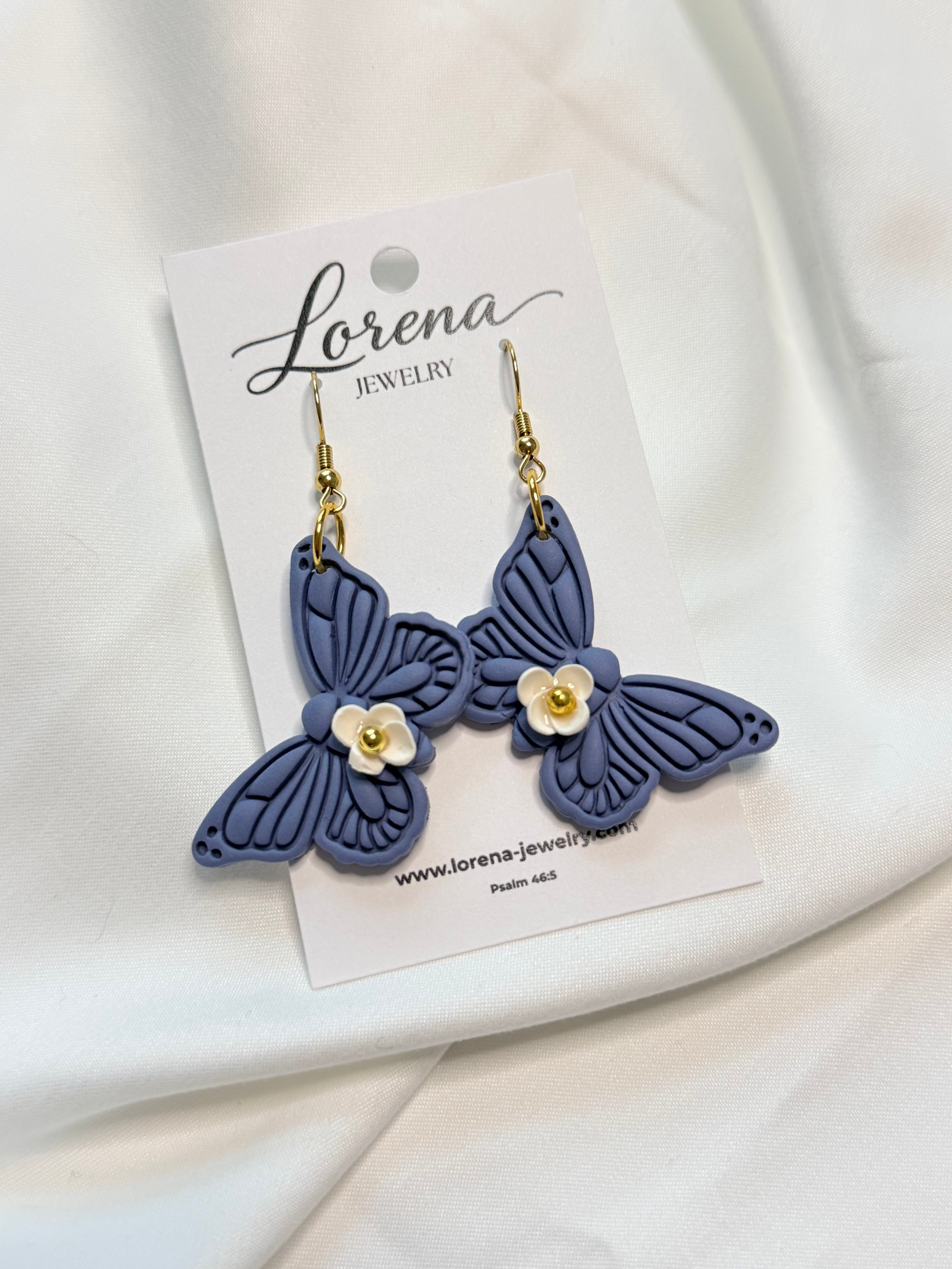 Floral Butterfly Earrings