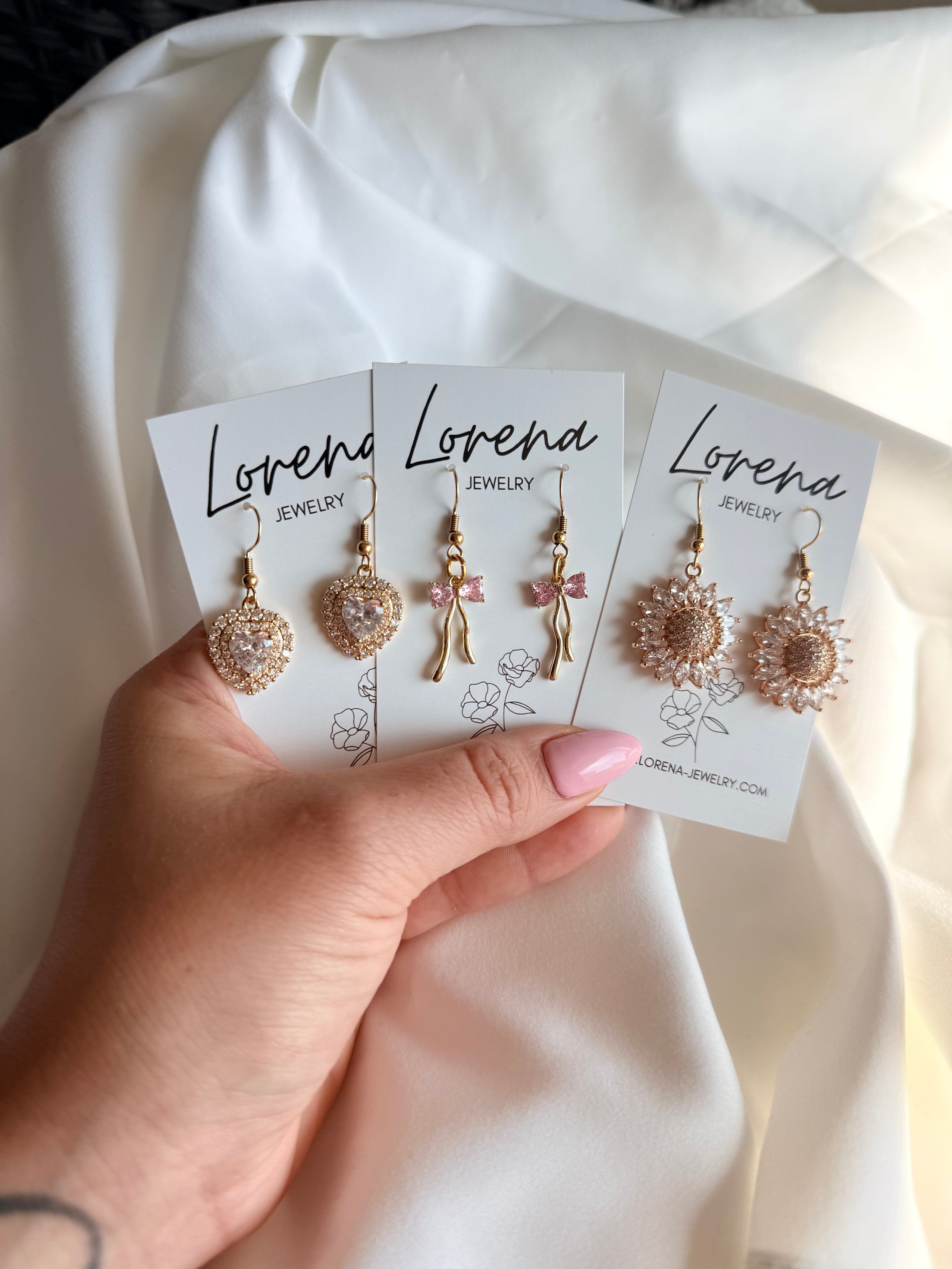 Sparkly Sunflower Earrings