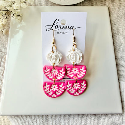 Bordado Floral Earrings