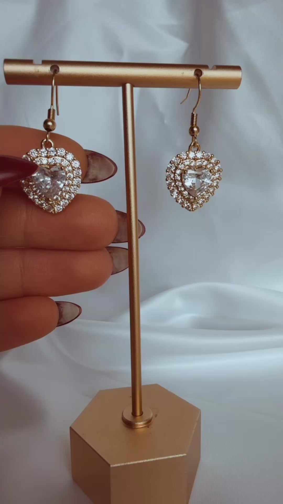 Sparkly Heart Earrings