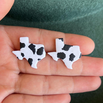 Cow print Texas studs